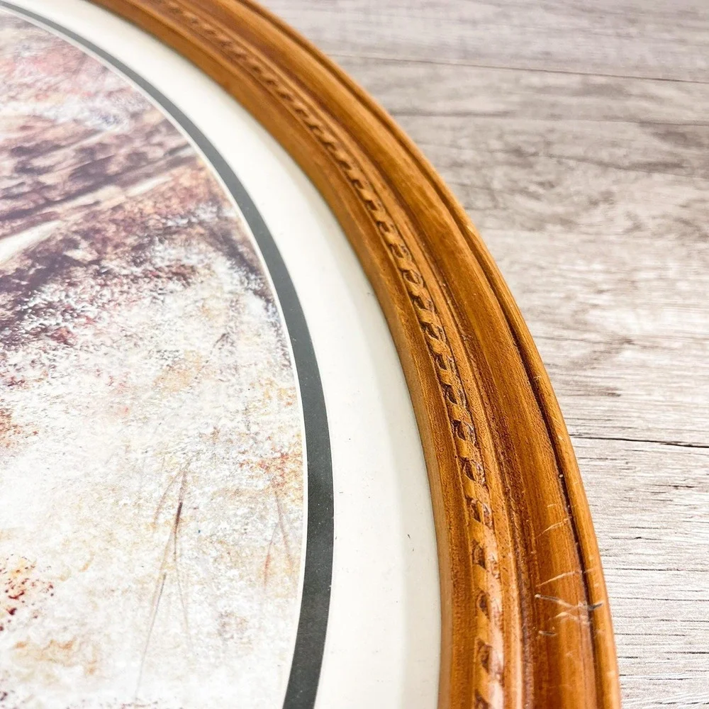 Vintage Oval Frame Nature‎ Picture - Vintage Wall Hanging